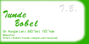 tunde bobel business card